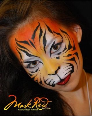 of body art I chose because it shows Mark Reid's passion Face painting